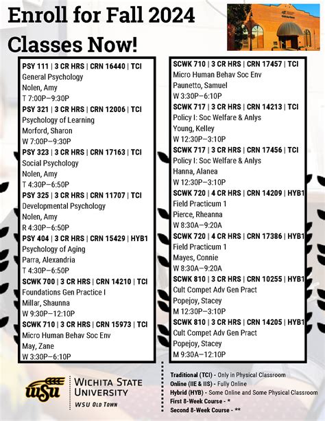 WSU Old Town Fall '24 Classes