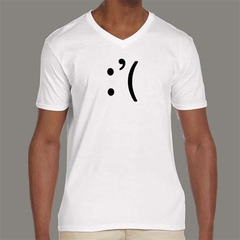 Sad Smiley Emoticon Men's T-shirt - TEEZ.in
