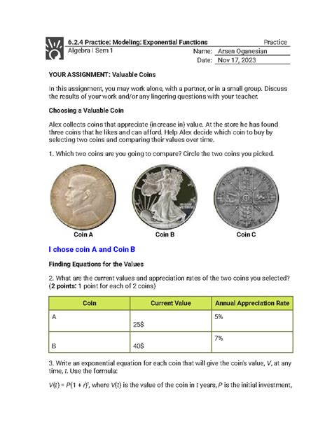 Exponential Modeling Examples 的图像结果