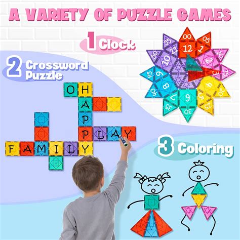 Buy Magnetic Tiles 102PCS Kids Magnet Toys for 3+ Year Old Boys and ...