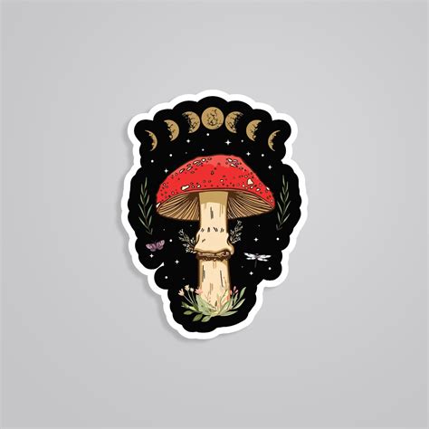 Aesthetic Mushroom Fungi Sticker - Nature's Beauty in Every Detail