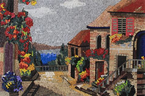 Mosaic Landscape Wall Mural | Mosaic Marble