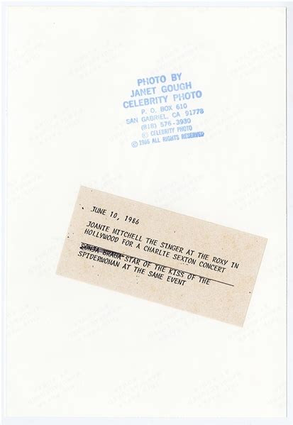 Lot Detail - Joni Mitchell Signed Original Photograph (Beckett)