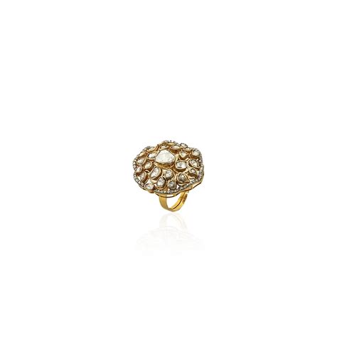 Bhilwara Special Snowflake Polki Cocktail Ring – RK Jewellers