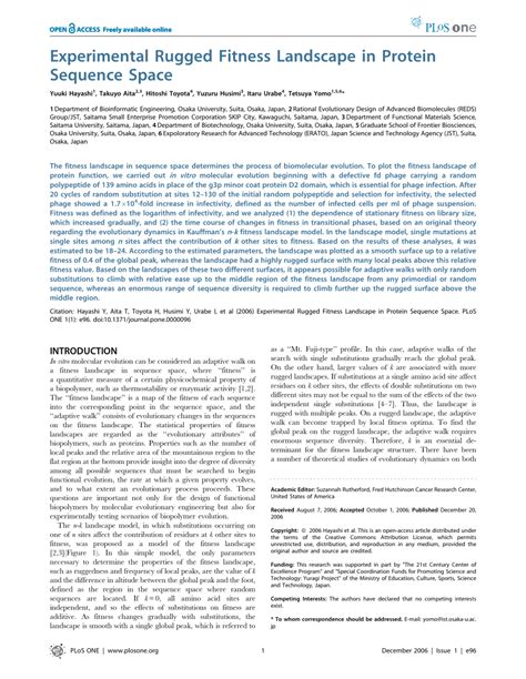 Protein Evolution Landscape 的图像结果