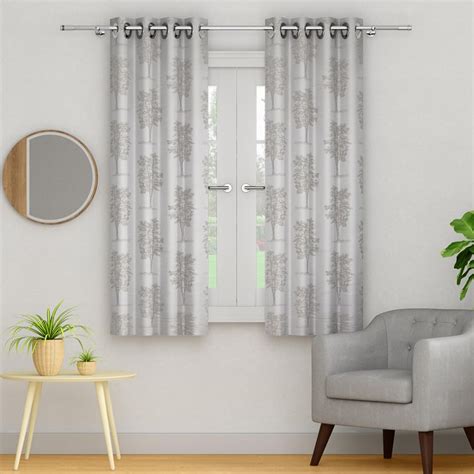 Buy PORTICO Sketch Curtains Beige Printed Window Curtains - 130x160cm ...