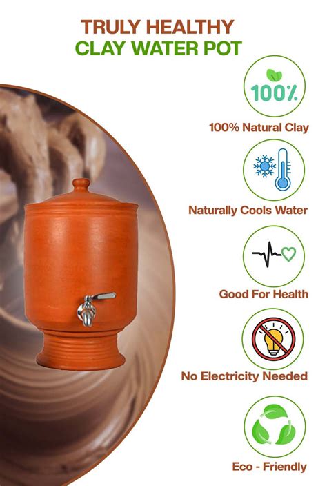 India’s Best – 7 Litre Clay Water Pot| Matka pot with Stand & Steel Tap