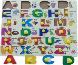 Urban Infotech Capital latter wooden Alphabets Puzzle Board Toy ...