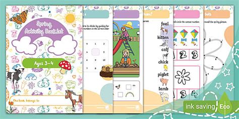 Spring Activity Booklet (Ages 3 - 4) (teacher made) - Twinkl