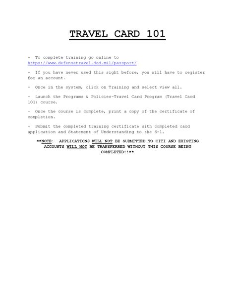 Travel Card 101 Answers