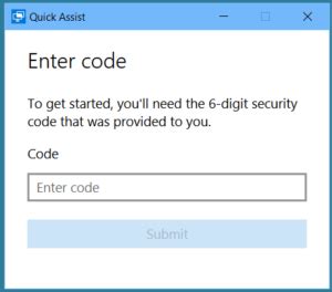 Image result for Quick Assist Code
