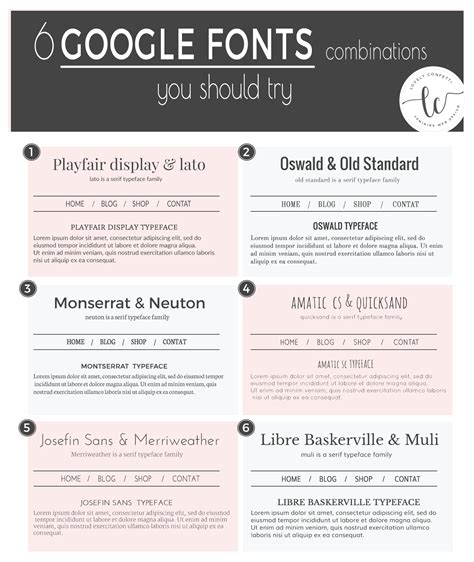 Formal Google Fonts
