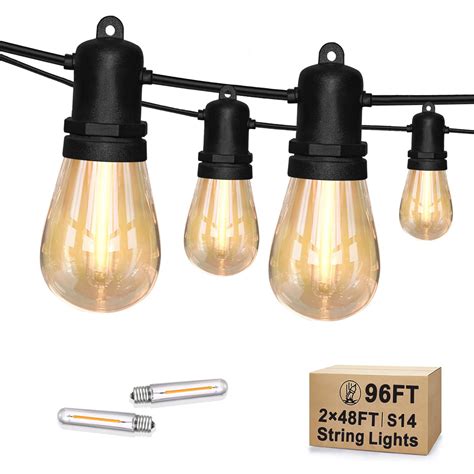 TRUSTEAN Outdoor 34 - Bulb 1152'' Battery Powered LED Rope String Light ...