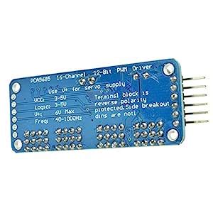 PRAV® PCA9685 16-Channel 12-bit PWM Servo Motor-Driver I2C Module for ...