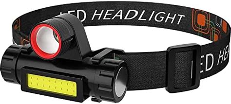 PARYAVARAN Headlamp USB Rechargeable, Waterproof Headlight Flashlight ...
