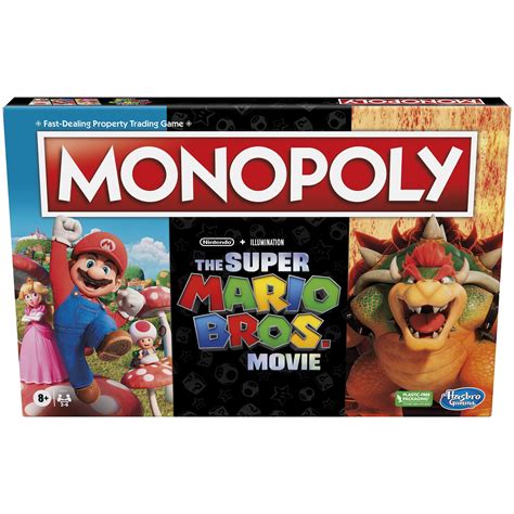 Super Mario Bros. Monopoly Movie Edition Board Game, Action-Packed ...