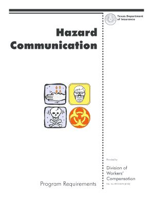 Fillable Online Hazard Communication - Texas Department of Insurance ...