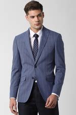 Buy Men Blue Check Formal Blazer Online - 441862 | Peter England