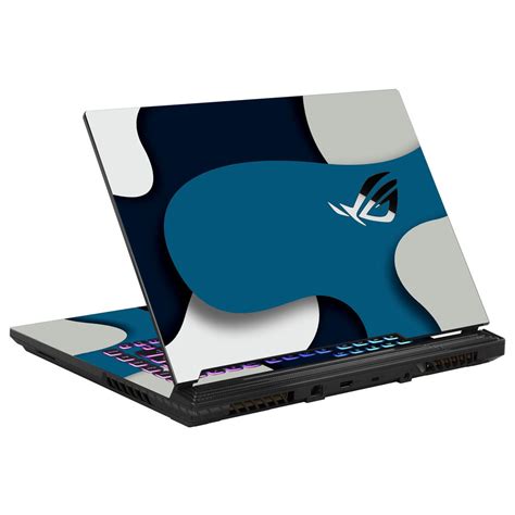 Shop Blue and Gray Abstract Patchwork Laptop Skin for Asus | Buy Online ...