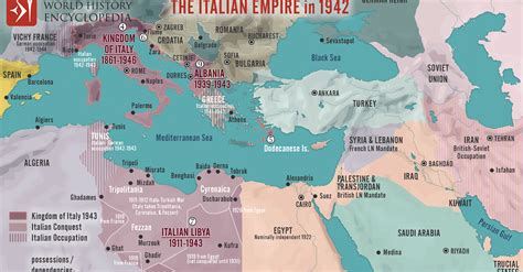 Map of the Italian Empire in 1942: The Spatial and Political Dimensions of Italian Imperialism ... - history of italy