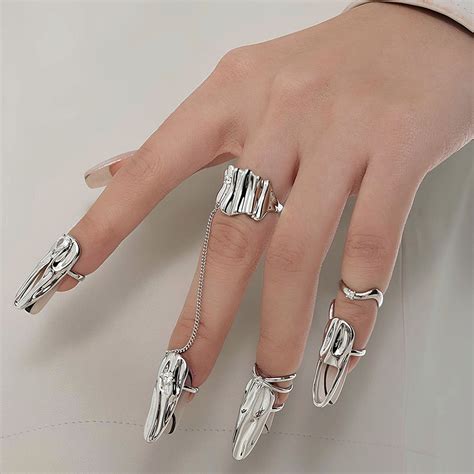 [ Tesla ] Cyberpunk Figernail Rings | Project Shades