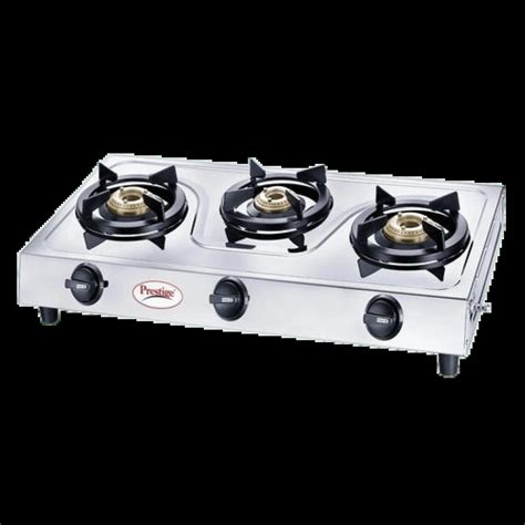 Buy Prestige Prime Stainless Steel 3 Burner Silver Gas Stove