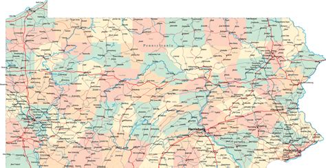Pennsylvania Road Map - PA Road Map - Pennsylvania Highway Map