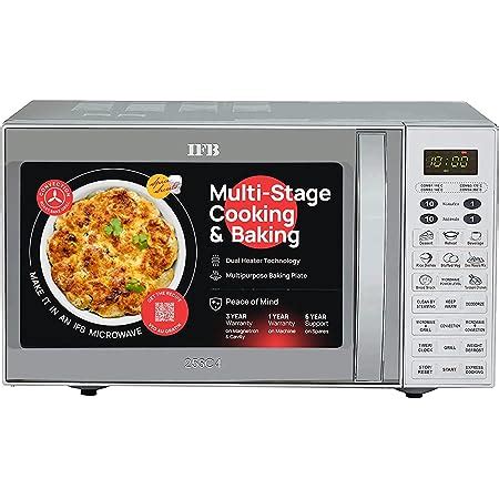 IFB 25 L Convection Microwave Oven (25SC4, Metallic Silver, With ...