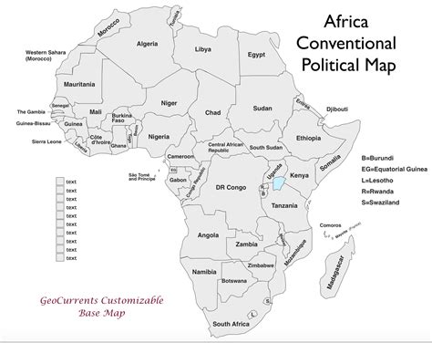 Sub Saharan Africa Political Map