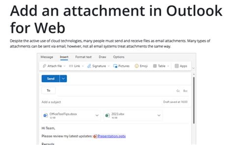 Image result for Outlook How to Add Attachment