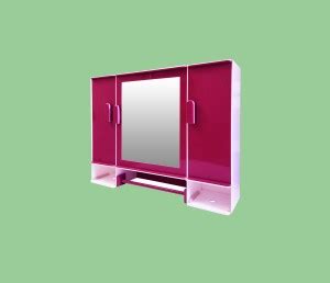 WINACO Monalisa White Burgundy Acrylic 18" x 4" x 14" Bathroom Wall ...