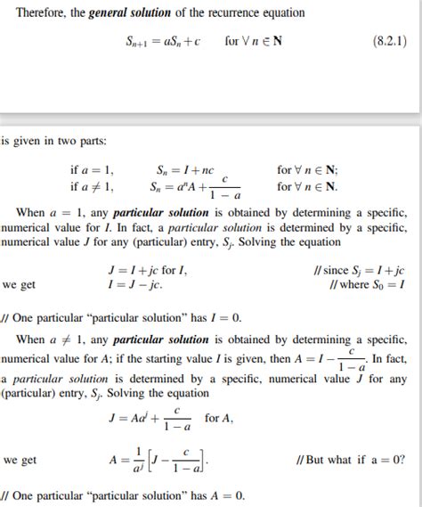 Image result for First Order Linear Recurrence Relation Theorem 9.1