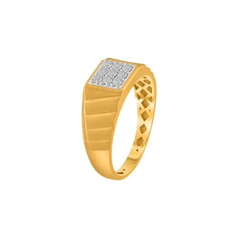 Buy Simple Diamond Studded Men's Finger Ring Online | ORRA