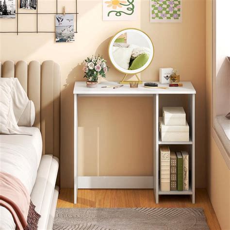 Small White Computer Desk 的图像结果