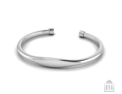 Sterling Silver Engravable Baby Cuff Kada Bracelet