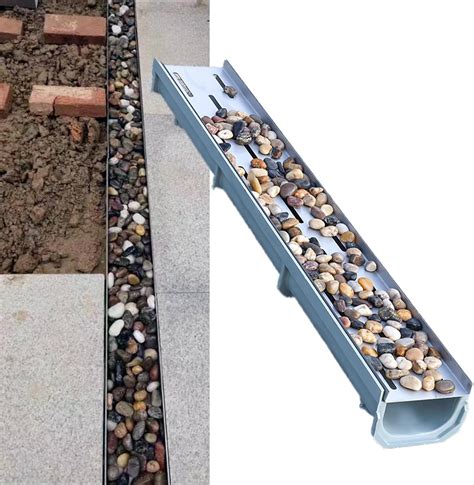 U Shaped Trench Drain - Channel Drain with Removable Grate for ...