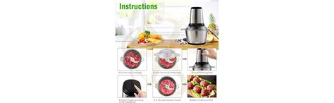 Buy Food Chopper,By SANGOZ Food Processor Mini Electric, 2L 350W Meat ...