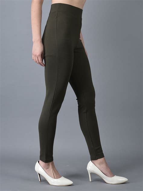 Canoe Women Smart Fit Olive Color Jeggings – CANOE TRENDS