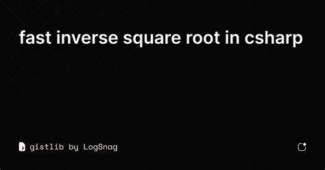 Image result for Fast Inverse Square Root Explained