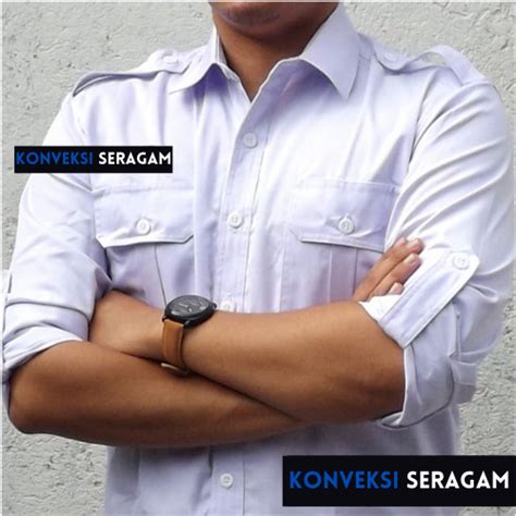 Jual PDL Baju Kemeja Seragam Kerja Pakaian Dinas Lapangan Maroon Bordir ...