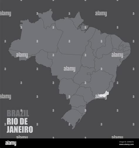 Brazil Rio de Janeiro State map Stock Vector Image & Art - Alamy