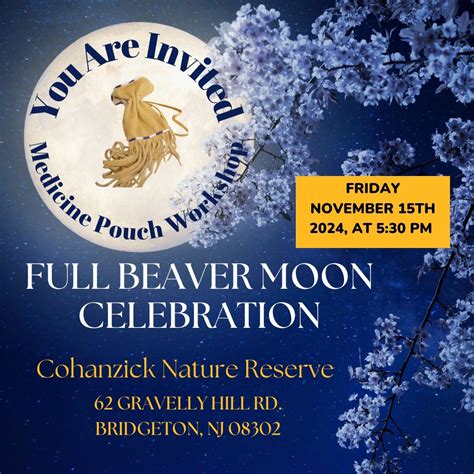 Full Beaver Moon Celebration: A Night of Reflection and Release, 17 E ...
