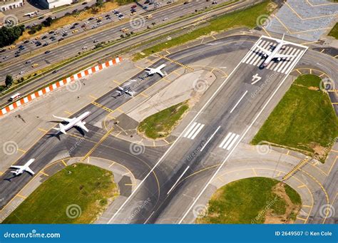 Airport runway airplanes stock image. Image of jets, aircraft - 2649507