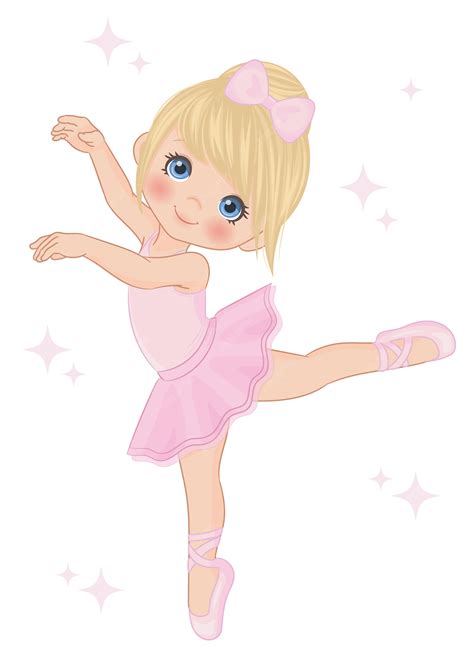 Cute little ballerina dancing | Premium Vector