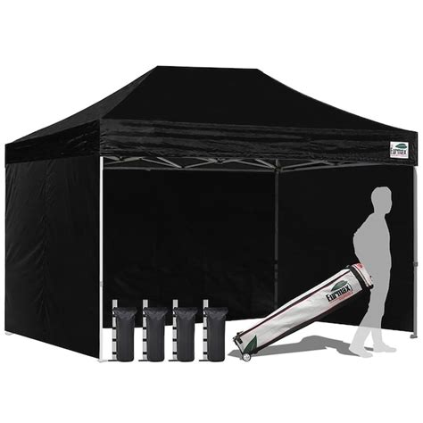 Eurmax 12-ft x 8-ft Rectangle Black Pop-up Canopy at Lowes.com