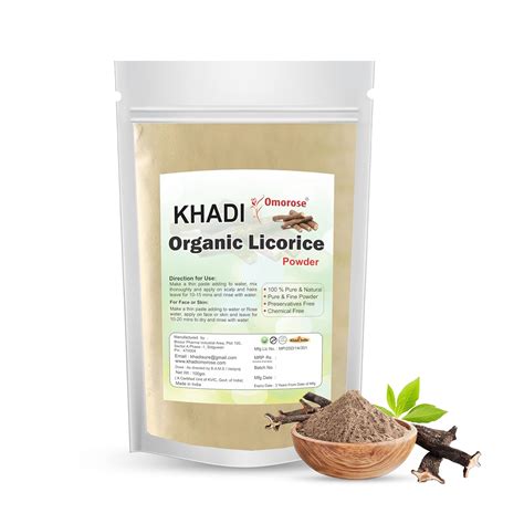 Khadi Omorose Mulethi Powder | Yashimadhu | Licorice | Glycyrrhiza ...