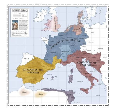 Map of Europe: Kingdom of the Visigoths