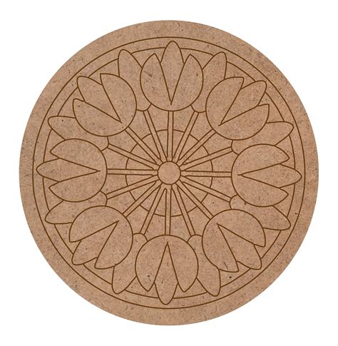 DOTME® Mandala Theme Pattern Pre Marked Wooden MDF Boards Art and Craft ...
