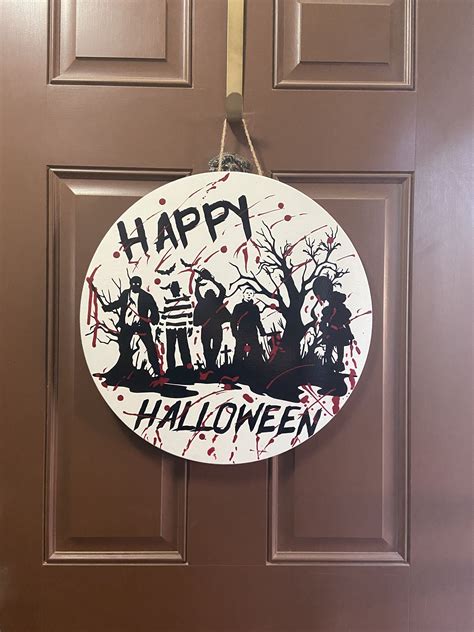 Signs Wall Hangings Halloween welcome sign scary welcome sign Halloween ...