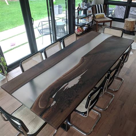Epoxy Live Edge River Table